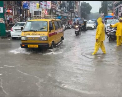 Thane Belapur road flood