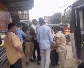 Smart bus driver assault Aurangabad