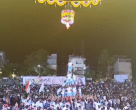 Udayanraje Bhosale Dahi Handi entry