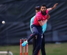 ICC officials announcing suspension of a US cricket player