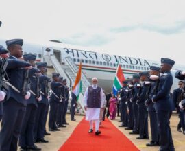 PM Narendra Modi arriving in South Africa for the G20 Summit with grand airport welcome