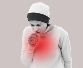 A girl coughing due to dry cough, illustrating the need for natural home remedies for quick relief