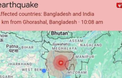 People evacuating homes in Kolkata after earthquake tremors