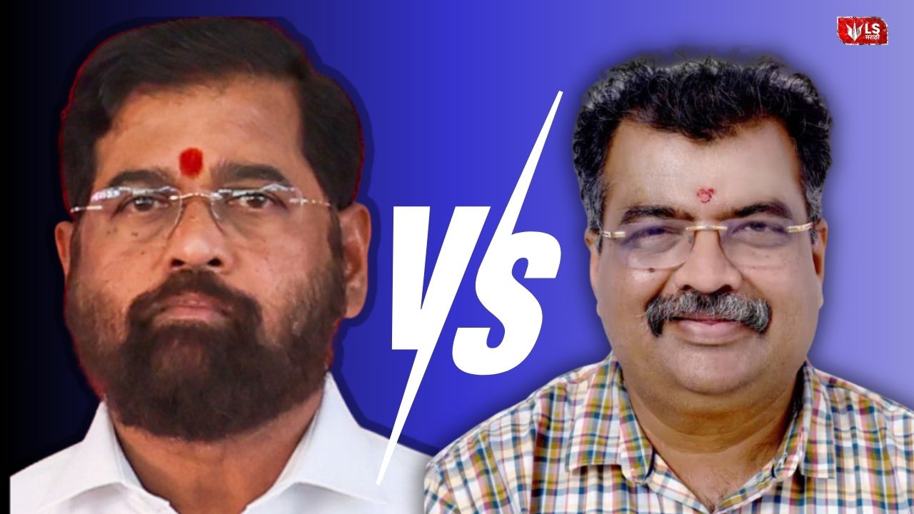 Graphic showing two political leaders facing each other with a “VS” symbol in the center, representing a political clash or rivalry