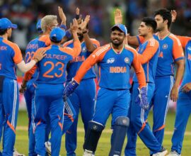 Rohit Sharma and Virat Kohli preparing to take the field for the ODI series after the Test matches