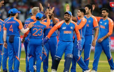 Rohit Sharma and Virat Kohli preparing to take the field for the ODI series after the Test matches