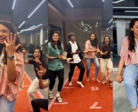 Smriti Mandhana flaunting her ring in a unique Munna Bhai M.B.B.S style gesture