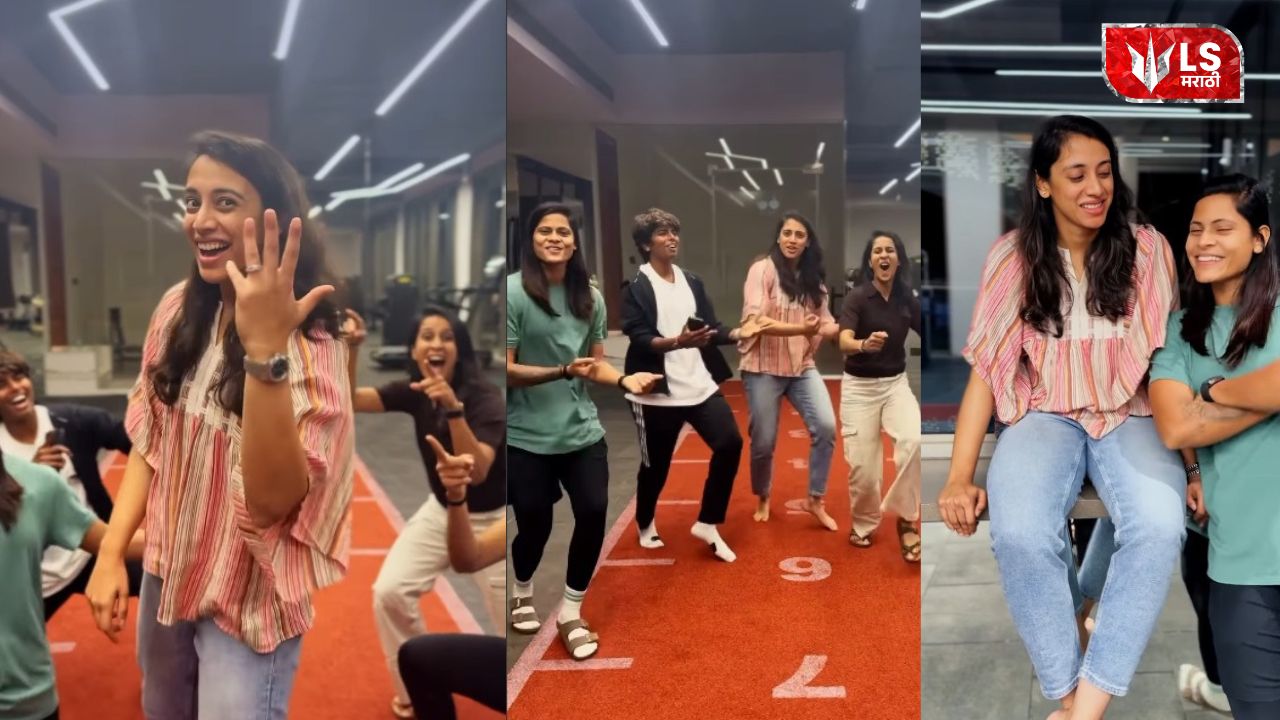 Smriti Mandhana flaunting her ring in a unique Munna Bhai M.B.B.S style gesture