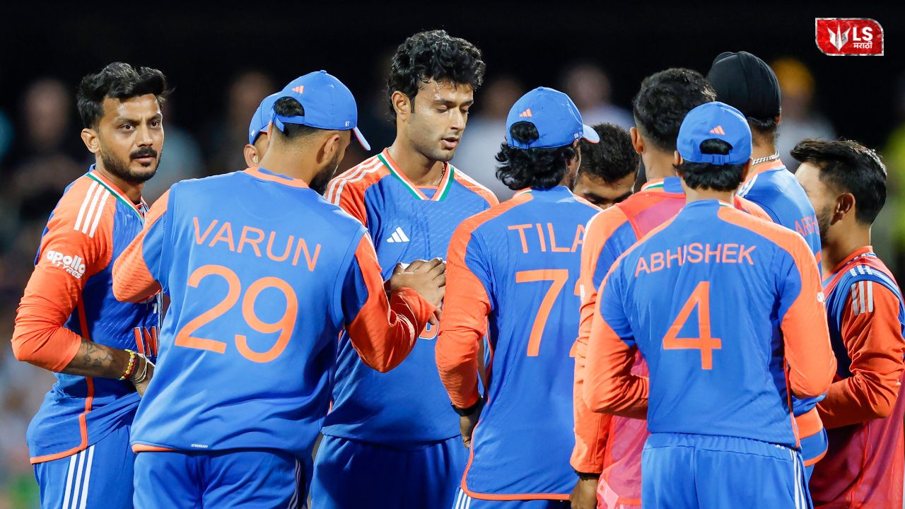 Indian cricket captain standing with teammates, representing Team India squad announcement for the ODI series against South Africa