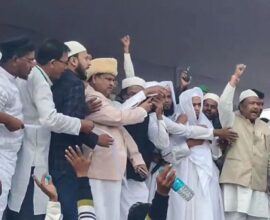 Suspended TMC MLA Humayun Kabir addressing the media amid controversy over his claim about laying the foundation of the Babri Masjid in Bengal