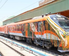 Passengers at an Indian railway station after Indian Railways announces fare hike