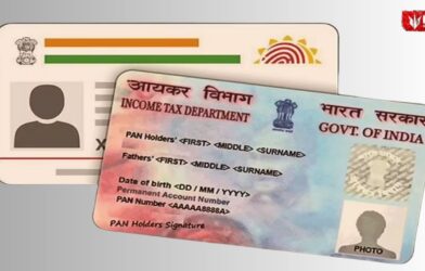 Aadhaar card and PAN card with warning about December 31 linking deadline