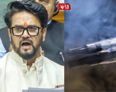 Anurag Thakur speaking in Parliament amid uproar over e-cigarette allegation