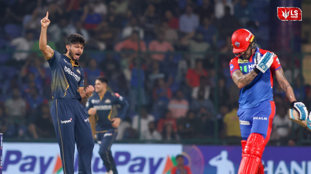 Indian bowler Arshad Khan celebrating after taking 6 wickets for 9 runs in the Syed Mushtaq Ali Trophy, creating a new record