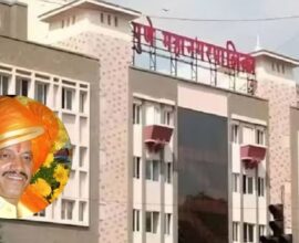 Andekar gang leader Bandu Andekar arriving to file his nomination for the municipal elections