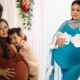 Bharti Singh and Harsh Limbachiyaa with their newborn baby and elder son Gola at home