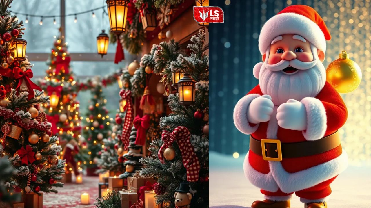 Red, white and green Christmas decorations symbolizing tradition and festive spirit