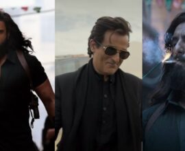 Poster of the movie ‘Dhurandhar’ with a “Leaked Online” stamp