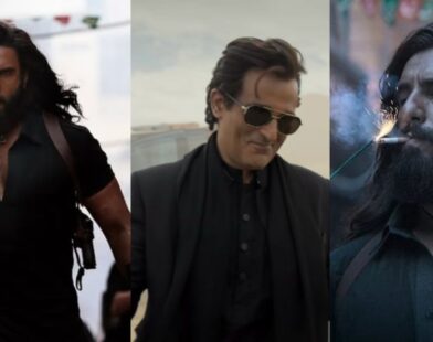 Poster of the movie ‘Dhurandhar’ with a “Leaked Online” stamp