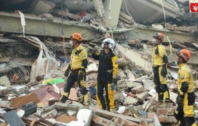 Buildings and terrain affected by earthquake in Bengal, Manipur, and Leh-Ladakh regions