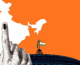 Elected corporators and political party flags after district municipal election results