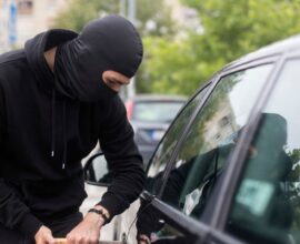 Stolen government car with police investigation markings