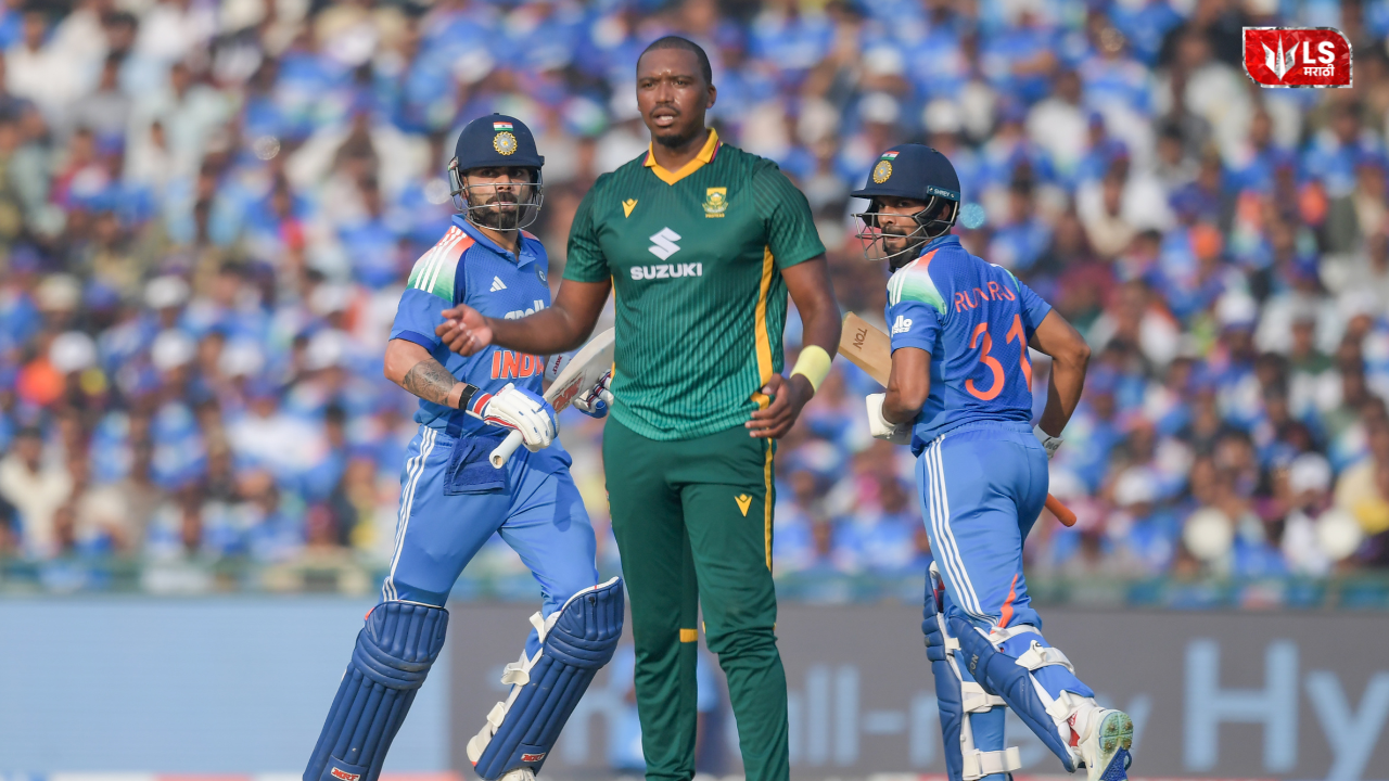 India and South Africa players during the series-deciding cricket match with the series levelled 1-1