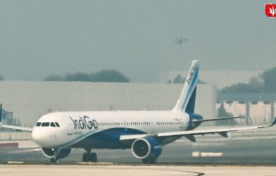 IndiGo aircraft parked at the airport as flight cancellations increase, highlighting the airline’s growing operational crisis