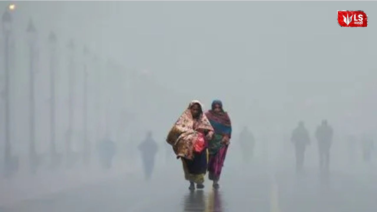 Kashmir mountains covered in snow with dense fog affecting roads and railways in North India