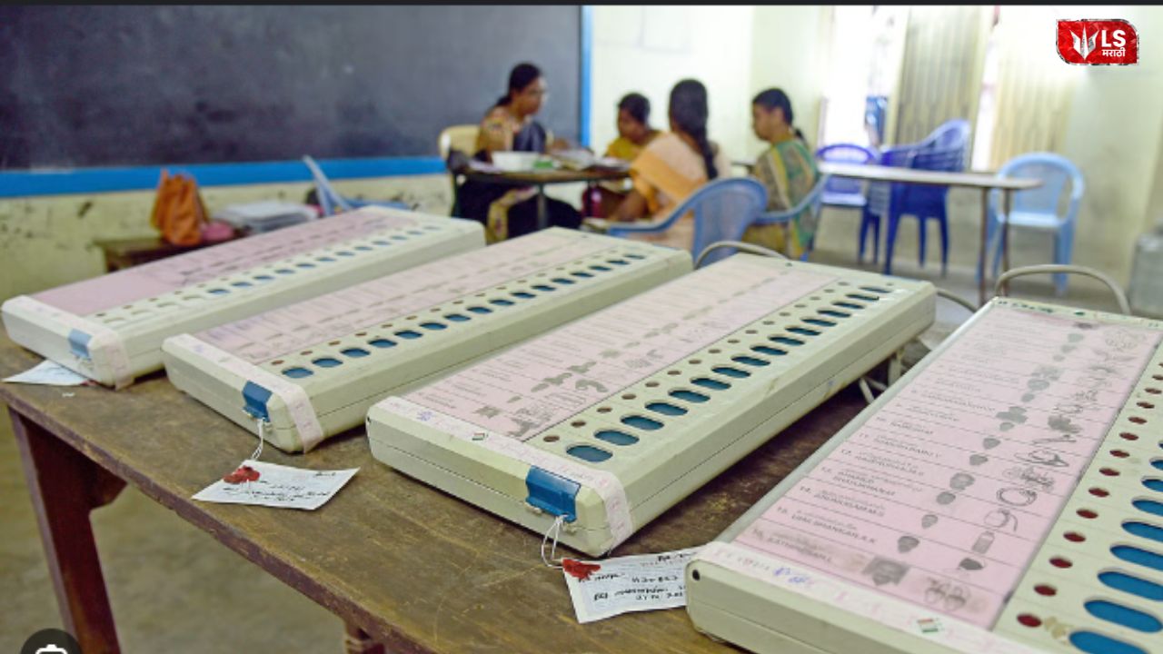 Electronic Voting Machine (EVM) with VVPAT used in Indian elections