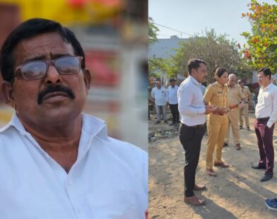 Crime scene in Overgaon village where former sarpanch was brutally murdered over a land dispute