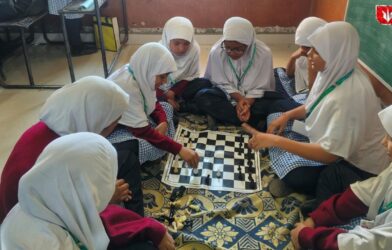 Students participating enthusiastically in art and sports activities at Pimpri Chinchwad Municipal Corporation schools during the festival