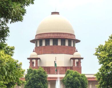 Supreme Court of India building highlighting pending court cases across the country