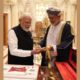 Prime Minister Narendra Modi receiving the Order of Oman, the highest civilian honour of Oman