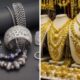 Gold and silver bars showing sharp rise in prices with silver up by 16000 rupees in one week
