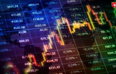 Stock market display board showing rising numbers as Sensex jumps 316 points and Nifty opens strong on the first day of the month