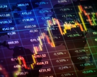 Stock market display board showing rising numbers as Sensex jumps 316 points and Nifty opens strong on the first day of the month