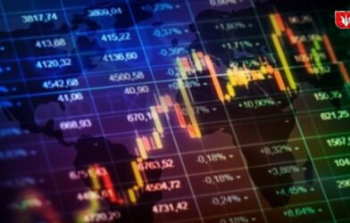 Indian stock market trading screen showing Sensex falling by 150 points and Nifty slipping below 25800 amid market volatility