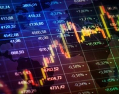 Indian stock market trading screen showing Sensex falling by 150 points and Nifty slipping below 25800 amid market volatility