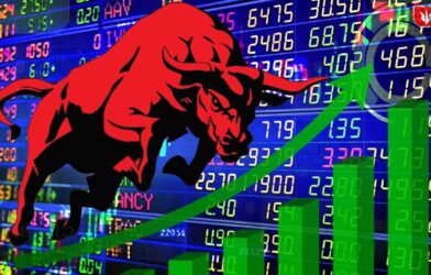 A stock market graph showing a downward trend, representing the fall in Sensex and Nifty for the third consecutive day