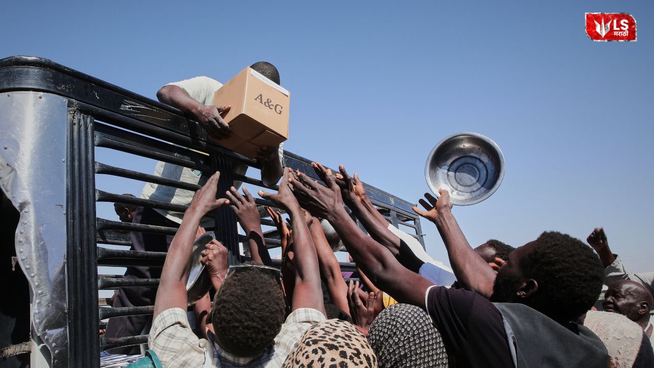 Scene showing destruction after a drone strike in Sudan, with debris scattered around a kindergarten affected by the attack