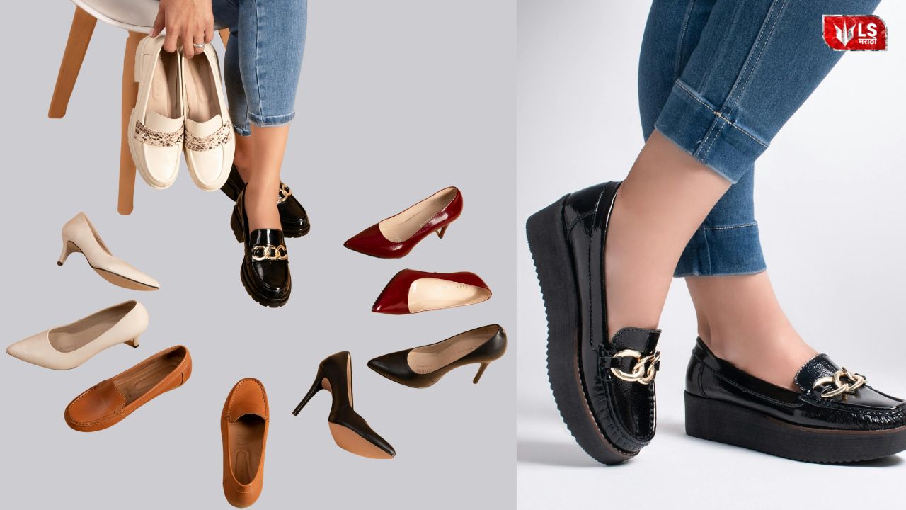 Footwear shopping tips showing different types of shoes on display