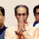Uddhav Thackeray and Raj Thackeray with Shiv Sena UBT leader Sanjay Raut during a political discussion