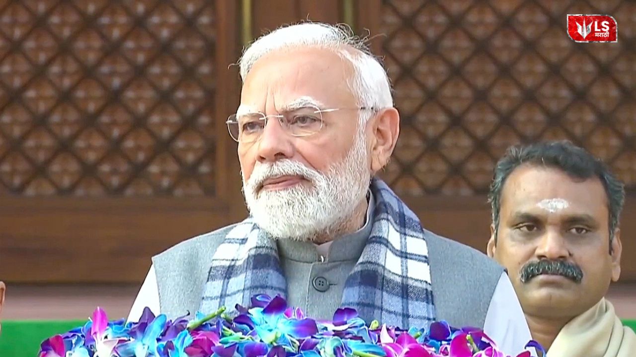 Prime Minister Narendra Modi speaking in Lok Sabha during the special 10-hour marathon debate on 150 years of Vande Mataram