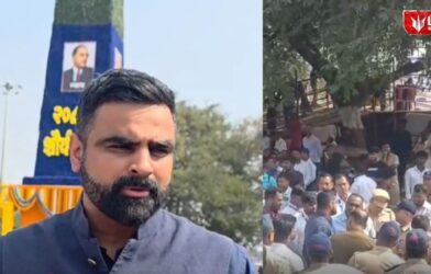 District Collector Jitendra Dudi briefing about Vijay Stambh tribute ceremony preparations