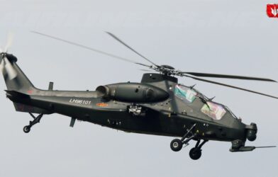 Side-by-side image of China Z‑10 and US AH‑64 Apache attack helicopters