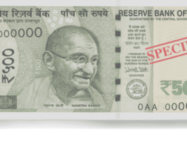 Counterfeit 500 rupee notes