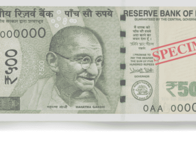 Counterfeit 500 rupee notes