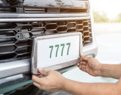 HSRP number plate installed on vehicle as per traffic rules