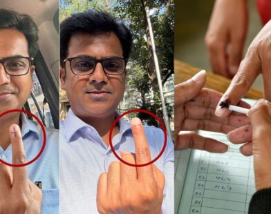 Marker ink in voting municipal election